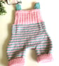 SALE Baby Girl's Hand Knitted Rompers & Matching Booties Set 0-3 months size - Image 2