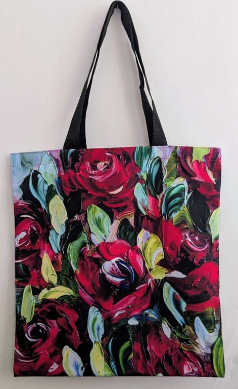 Floral Tote Bag - All Who Loved Her  Original oil painting design canvas shopper