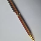 Mahogany and Oak - Gold and Black Hardware - Lathe Turned Wooden Writing Pen