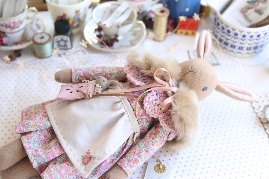 Pre order 2024- Heirloom Liberty bunny - Betsy Ann pink