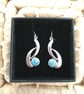 Azure Double Curve Drop Earrings - Image 1