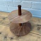 Tiered wooden cake stand