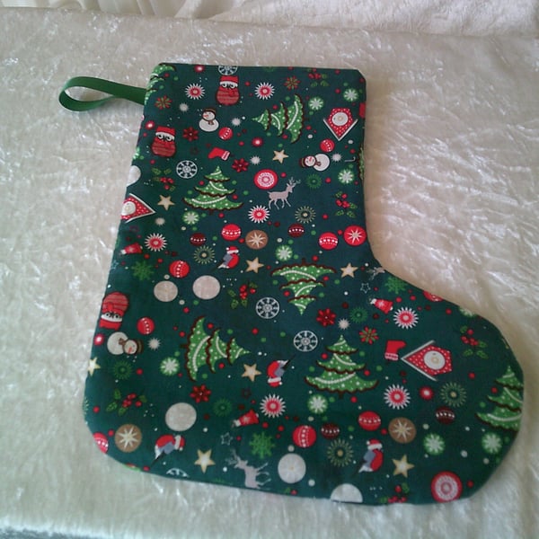 Bird Houses, Christmas Trees and Baubles Christmas Stocking