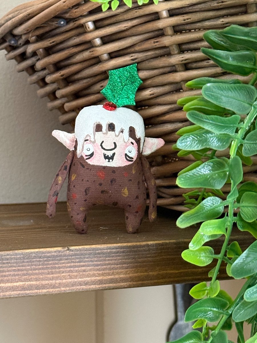 Brownie Christmas Pudding Art Doll 2