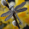 Dragonfly pewter brooch