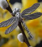 Dragonfly pewter brooch