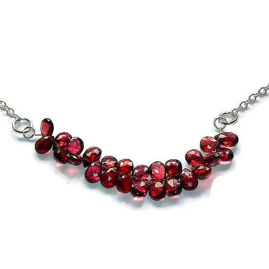 briolette garnet necklace