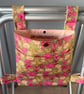 Walking frame bag in Cosmos flowers design fabric