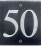 No. 50 House Number in Slate