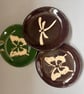 Hand Carved Butterfly Ceramic Trinket Dish, Chocolate Brown - Image 6