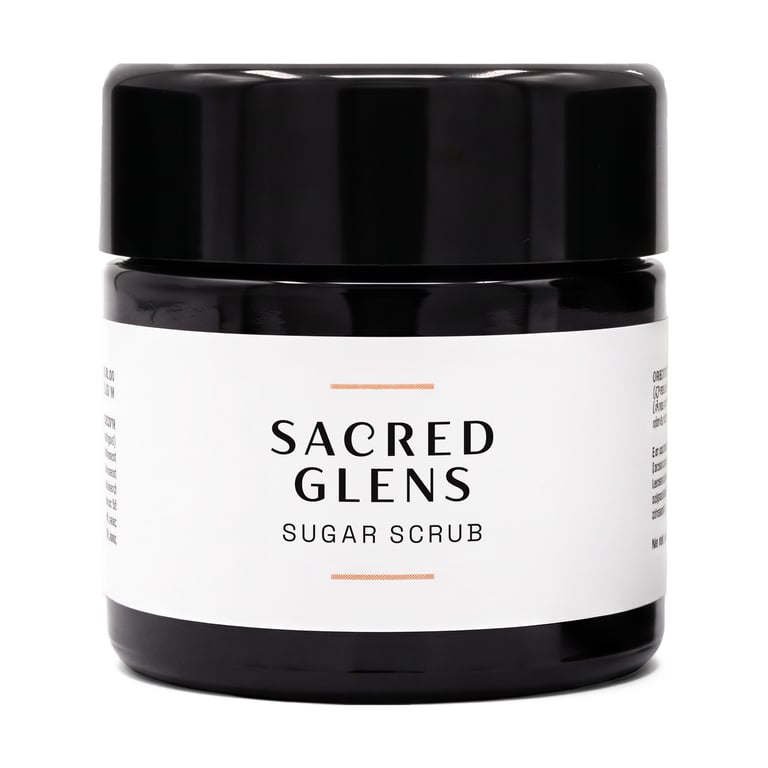 Handmade Sugar Face Scrub for Sensitive Skin - Organic Oils - Scottish Highlands