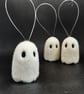 Wee Woolly Ghostie - needle felted hanging ghost decoration - Image 6
