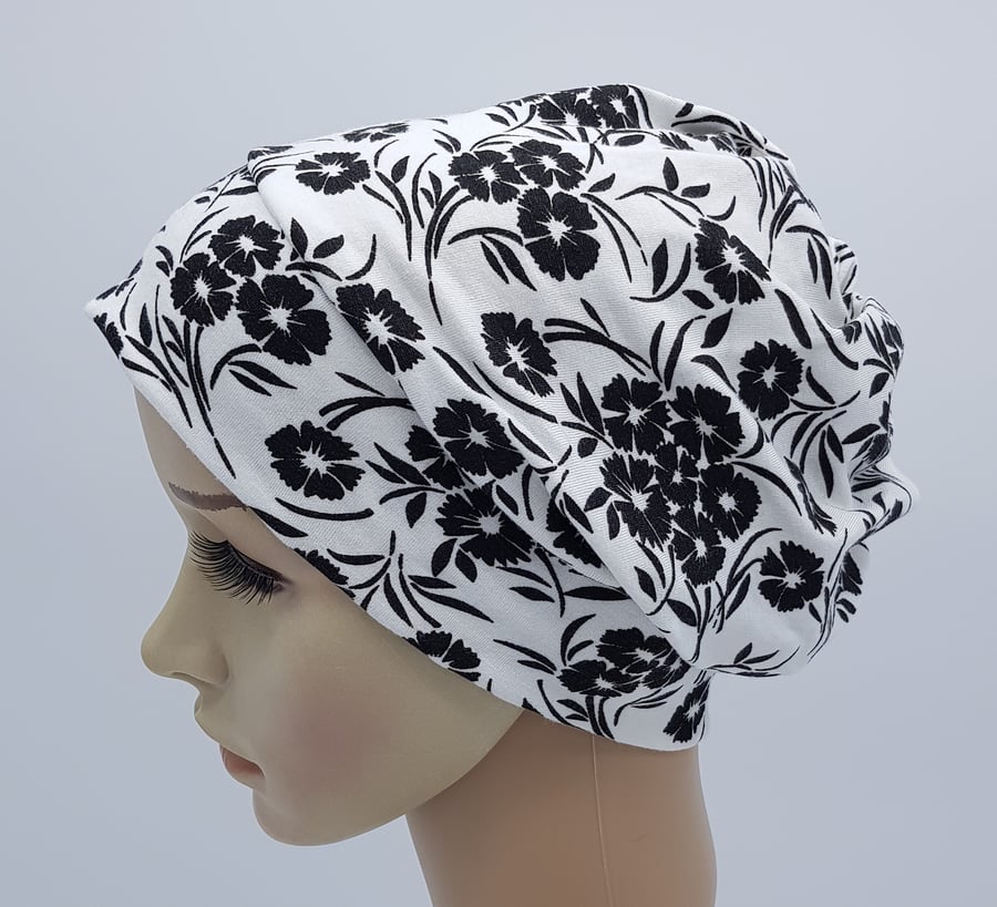 Chemo hat for women, viscose jersey beanie, nurse head wear, summer hat