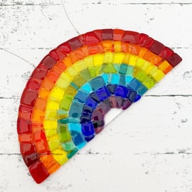 Fused Glass Rainbow - Handmade Glass Suncatcher