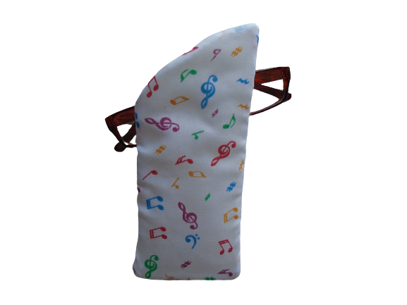 Musical Notes Glasses Case Lined & Padded 