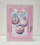 Daughter Christmas Card – Festive Baubles Christmas Tree Ornaments Design