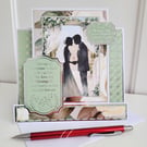 Wedding Card – Elegant Romantic Bride & Groom Silhouette 3D Keepsake Card