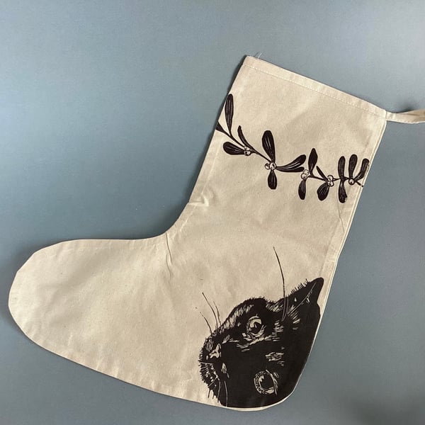 Black Cat Christmas Stocking perfectly imperfect 