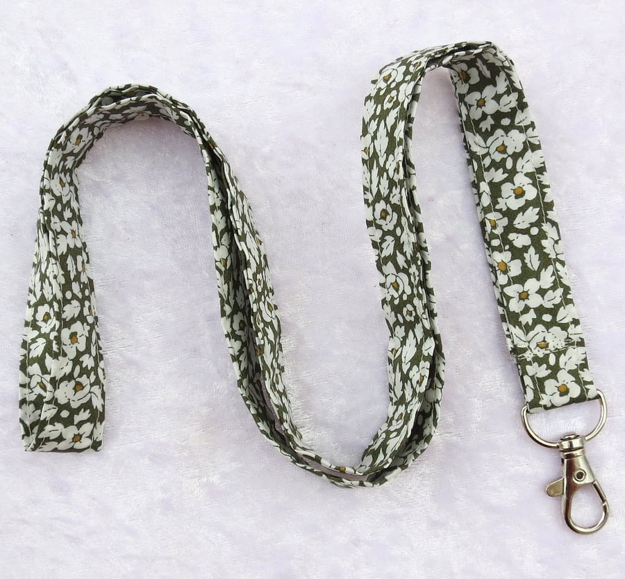 Liberty Tana Lawn lanyard, with swivel lobster clip, badge holder