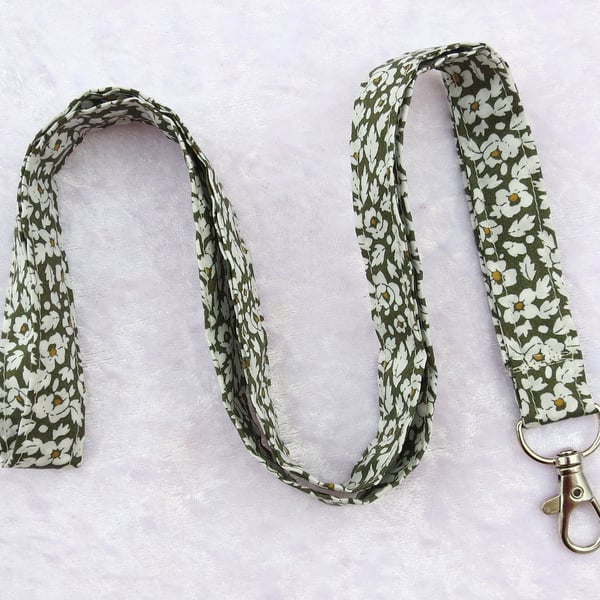 Liberty Tana Lawn lanyard, with swivel lobster clip, badge holder