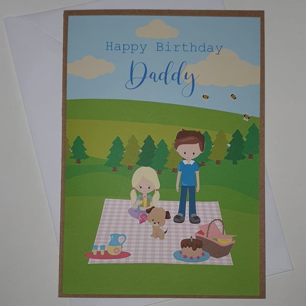 Picnic Traditional Birthday Card - can be personalised
