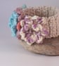 Crochet cuff with three flower blooms - Image 4