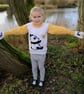 Aran Knitting pattern for girls with Panda and Butterfly Sweater and Mittens - Image 6