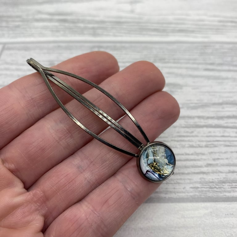 Women's black hair clip, hair slide, hair grip