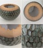 Green glazed stoneware decorative bowl. - Image 4