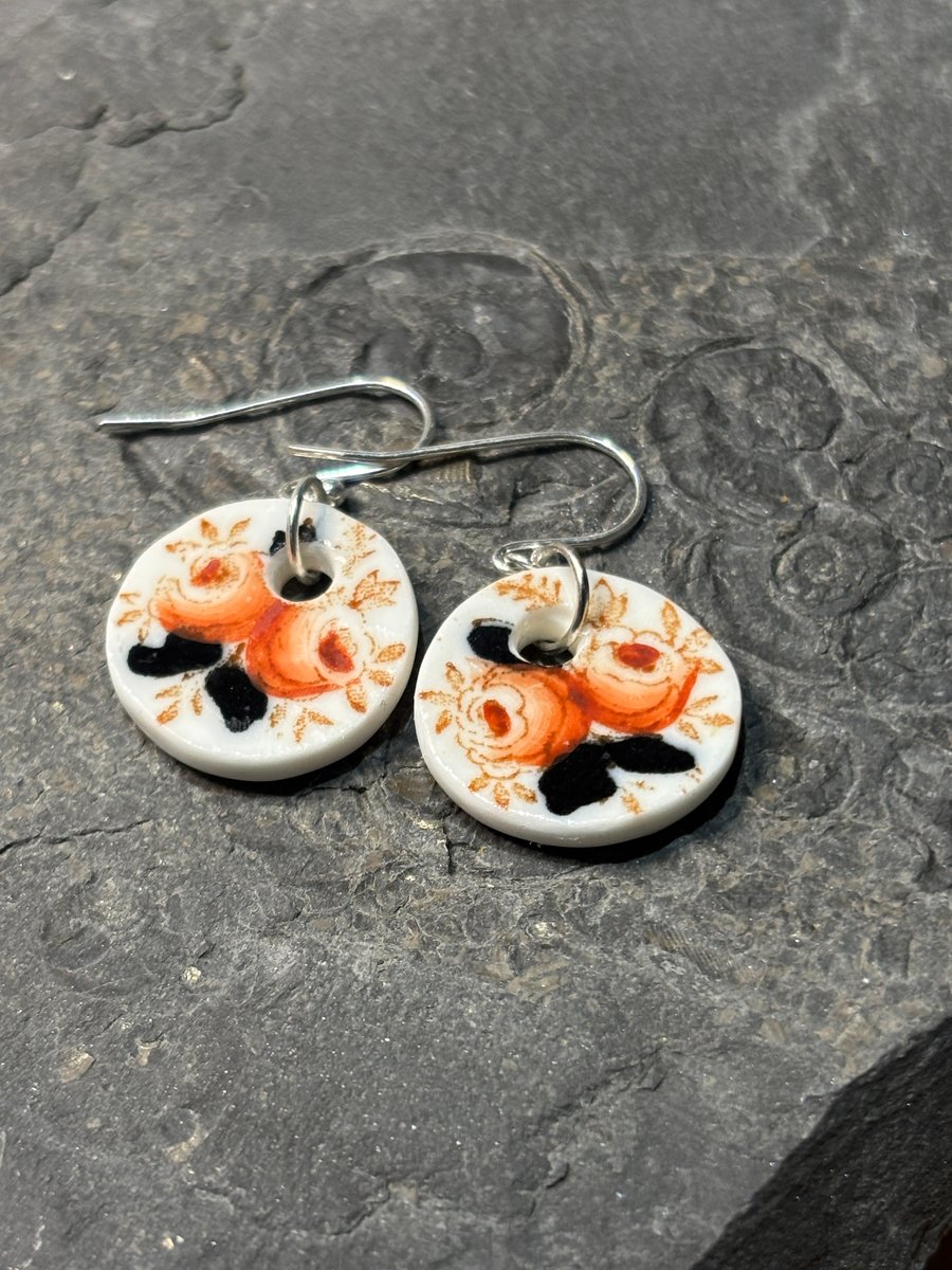 Handmade Drop Earrings, Unique, sustainable Jewellery Ceramic 