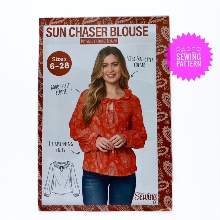 Paper Sewing Pattern, Boho Style Blouse, New and Unopened