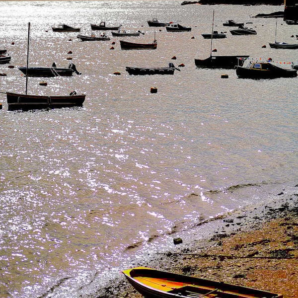 Picture Fowey Boats Photo Print Cornwall