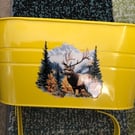 Yellow fence planter with beautiful stag motif