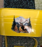 Yellow fence planter with beautiful stag motif