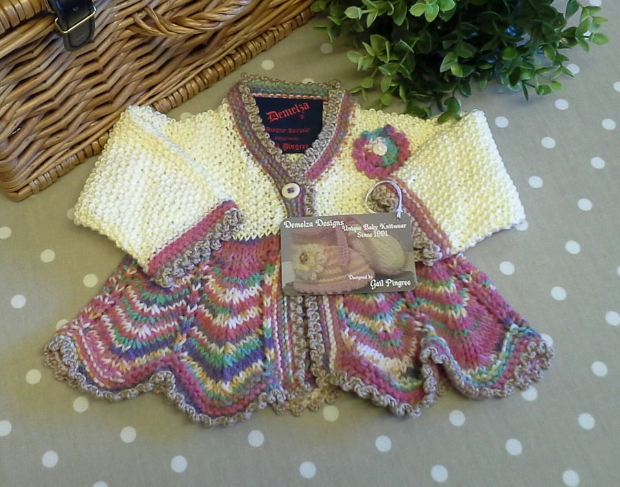SALE ITEM Newborn Baby Girl's Matinee Jacket  0-3 months 