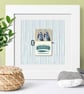 Sardines Personalised Print  - up to 6 sardines, 2 colour options - Image 3