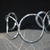 Five-circle sterling silver cuff bracelet  B7