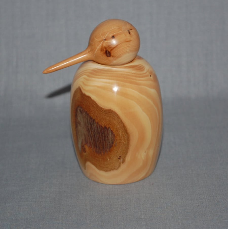 Perfectly Imperfect Penguin in Yew Wood