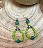 Boho Beaded Loop Earrings. - Image 4