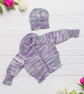 Hand knitted baby smocked cardigan and hat 0 - 6 months   - Image 1