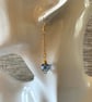 Gold origami crane bird earring - Image 3