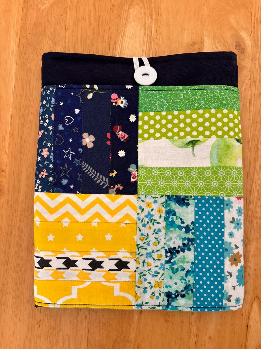 Patchwork strippes iPad,book case - sleeve