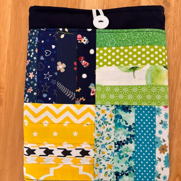 Patchwork strippes iPad,book case - sleeve