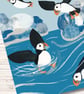 Puffin seaside art print coastal artwork - Image 4