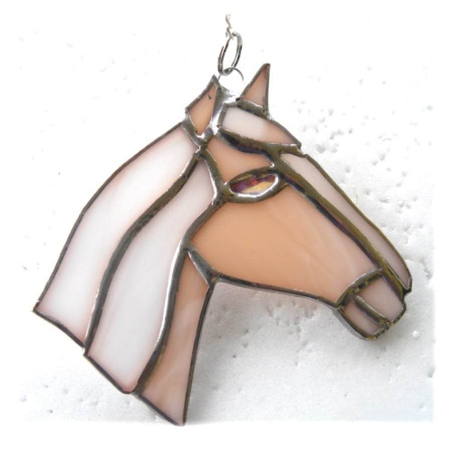 Horse Suncatcher Stained Glass Horsehead Palomino 