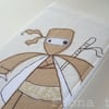 embroidered ninja notebook