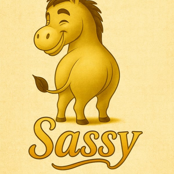 Winking Donkey Illustration – Fun Print for Home or Gifts