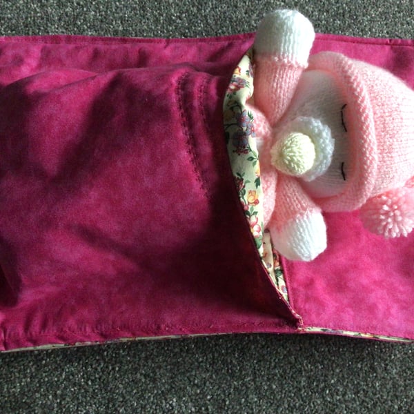 Cuddly baby in her warm bed