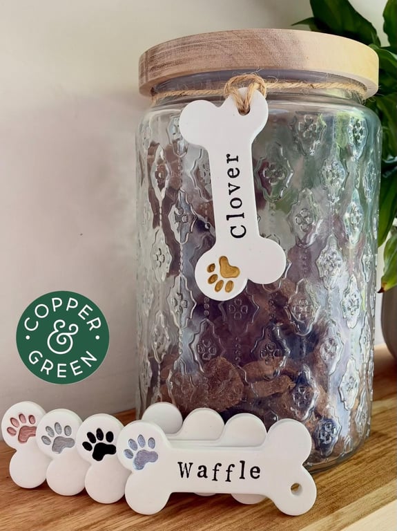 Personalised Dog Treat Jar Tag - Gift for Dogs 