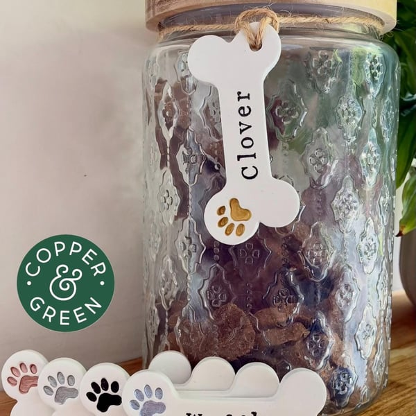Personalised Dog Treat Jar Tag - Gift for Dogs 